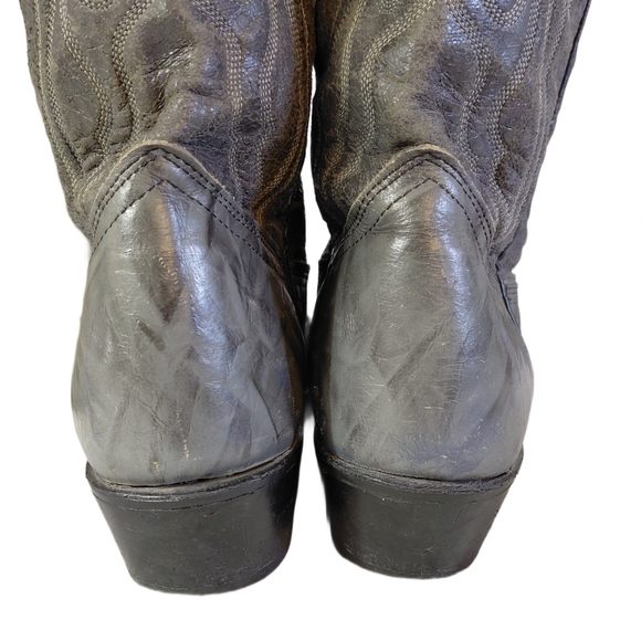 TEXAS Cowboy Boots Men\'s Gray Leather Western Boots Size 10 M main image 10